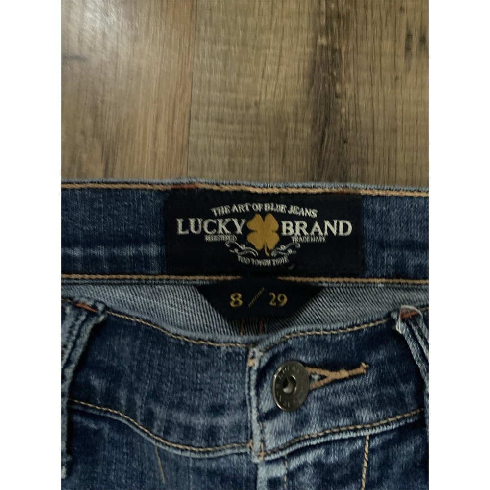 Lucky Brand Sweet'N Crop Denim Jeans Womens Size 8X29 Medium Wash Stretch - Picture 7 of 9